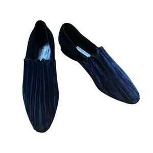 Philippe Model Blue Velvet Leather Smoking Shoe
